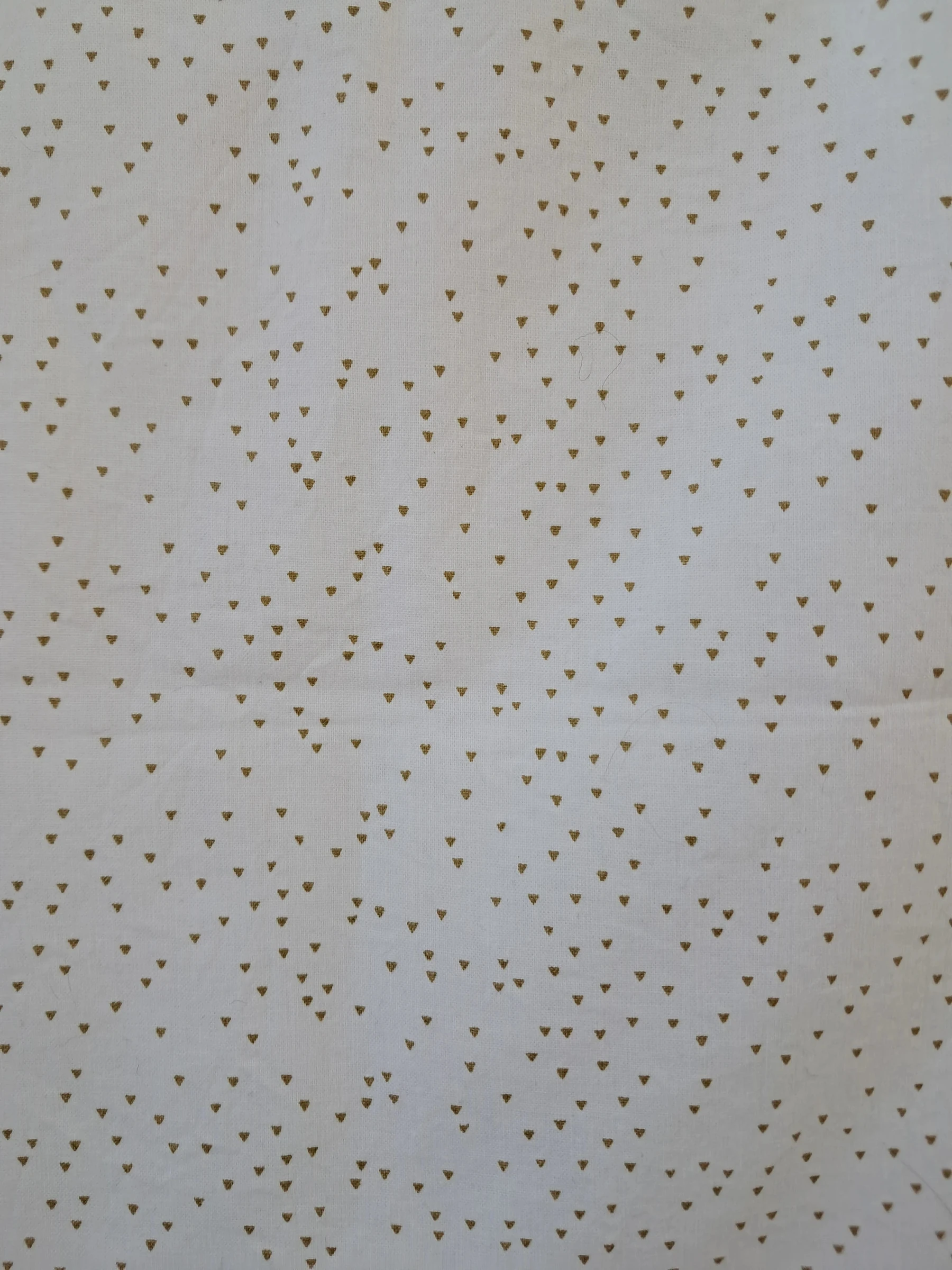 Tissu - Coton blanc triangles dorés